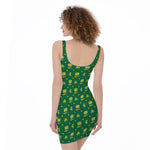 Saint Patrick's Day Celebration Print Sleeveless Bodycon Dress