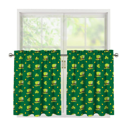 Saint Patrick's Day Celebration Print Tier Curtains