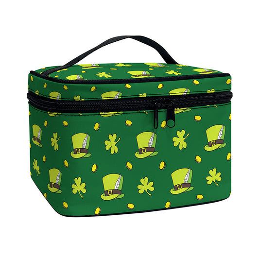 Saint Patrick's Day Celebration Print Travel Makeup Bag
