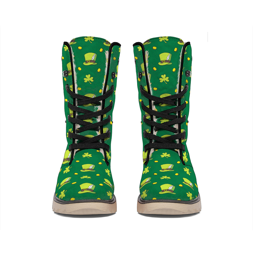 Saint Patrick's Day Celebration Print Winter Boots