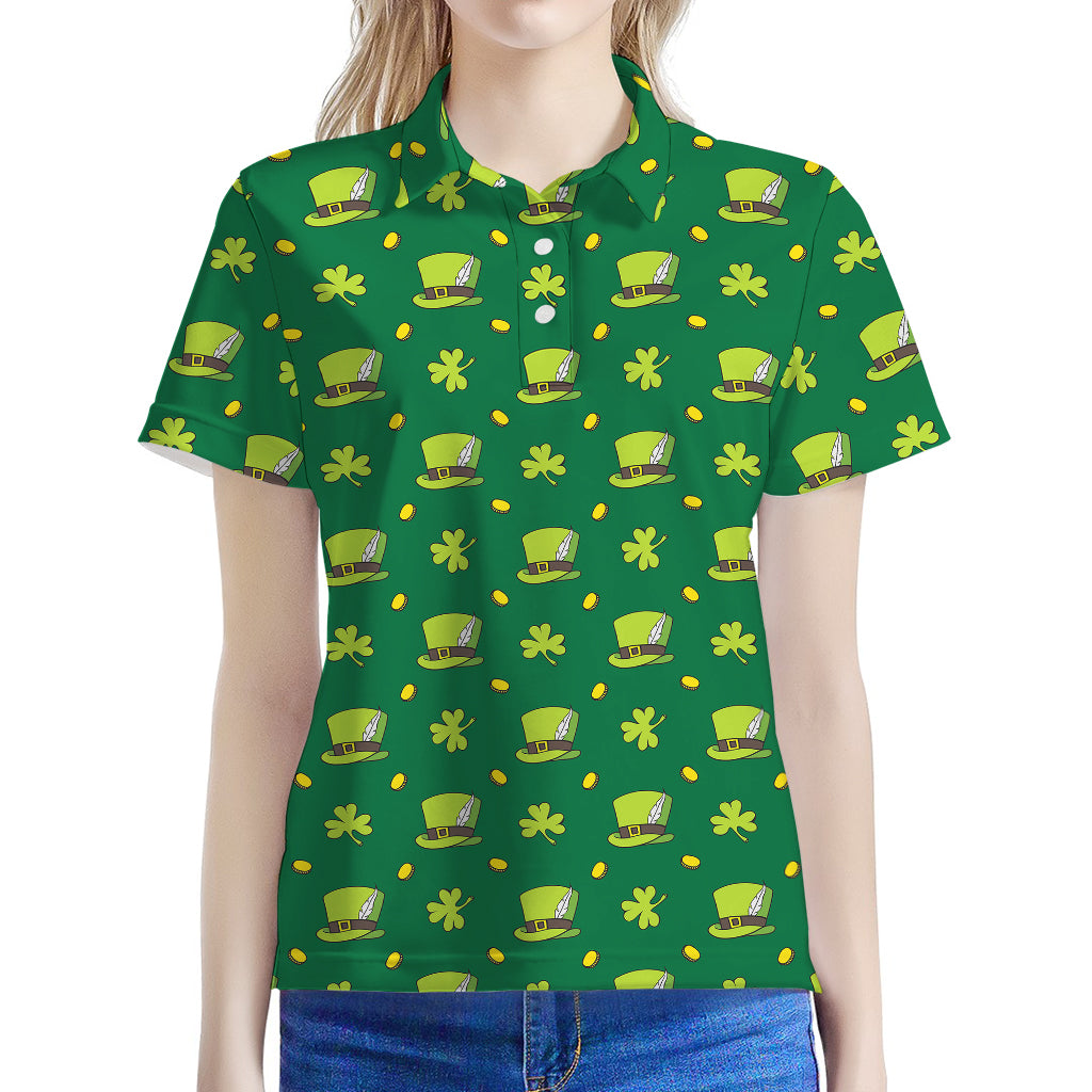 Saint Patrick's Day Celebration Print Women's Polo Shirt