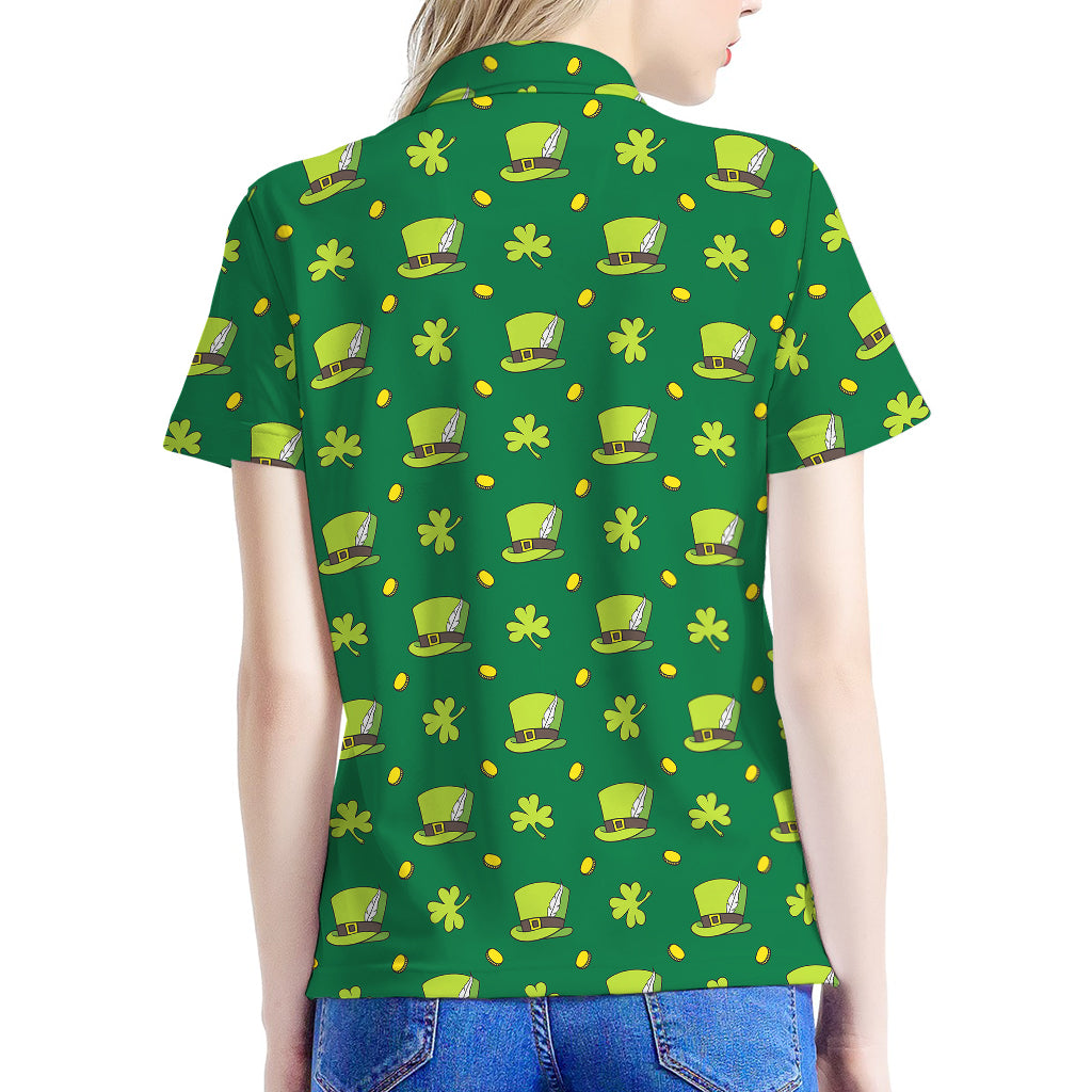 Saint Patrick's Day Celebration Print Women's Polo Shirt