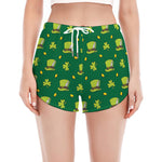 Saint Patrick's Day Celebration Print Women's Split Running Shorts