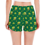 Saint Patrick's Day Celebration Print Women's Split Running Shorts