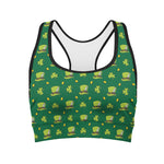 Saint Patrick's Day Celebration Print Women's Sports Bra