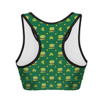 Saint Patrick's Day Celebration Print Women's Sports Bra