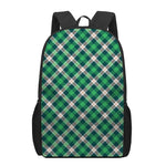 Saint Patrick's Day Irish Tartan Print 17 Inch Backpack