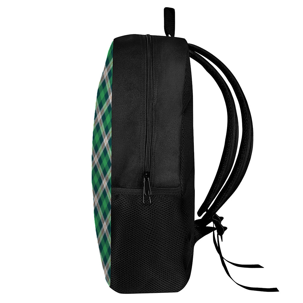 Saint Patrick's Day Irish Tartan Print 17 Inch Backpack