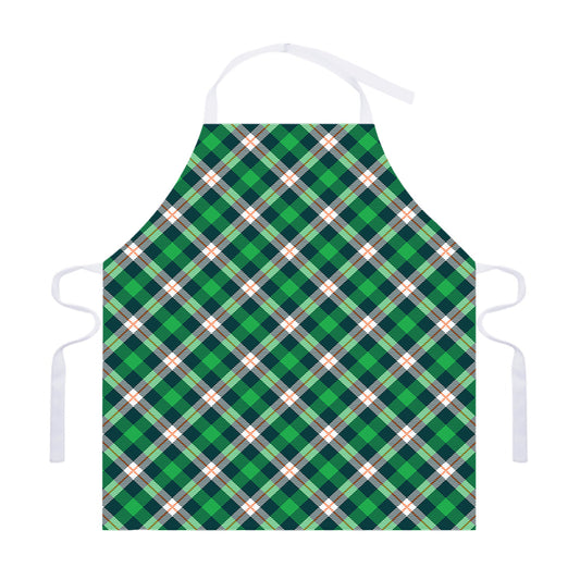 Saint Patrick's Day Irish Tartan Print Adjustable Apron