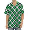 Saint Patrick's Day Irish Tartan Print Aloha Shirt