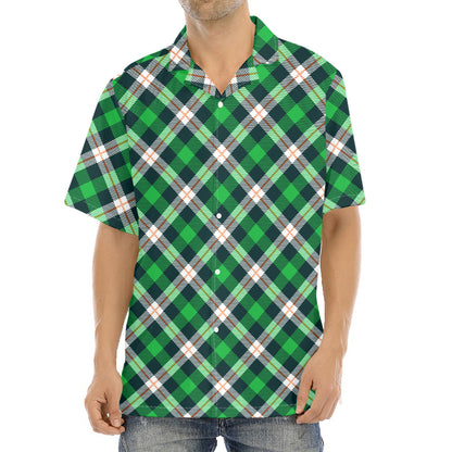 Saint Patrick's Day Irish Tartan Print Aloha Shirt