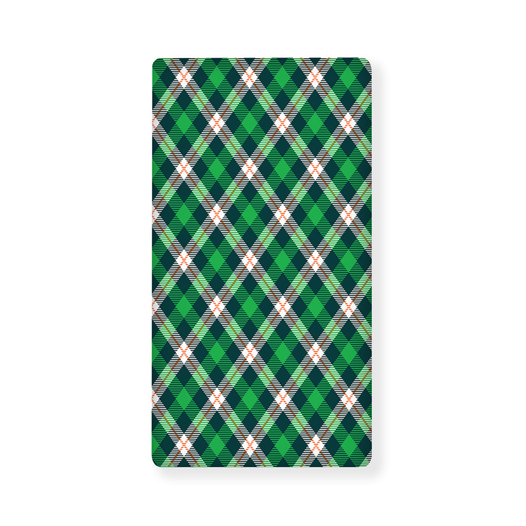 Saint Patrick's Day Irish Tartan Print Baby Crib Sheet