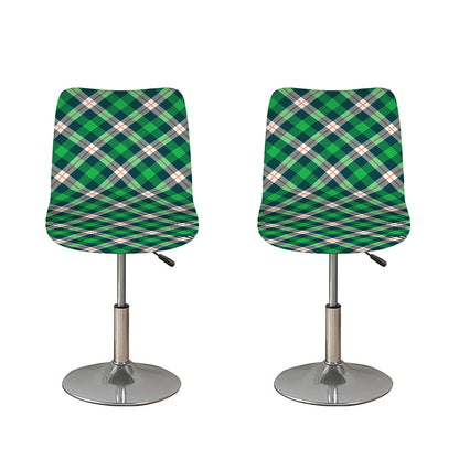 Saint Patrick's Day Irish Tartan Print Bar Stool Covers