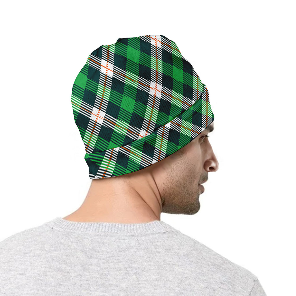 Saint Patrick's Day Irish Tartan Print Beanie