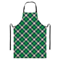 Saint Patrick's Day Irish Tartan Print Bib Apron With Pocket