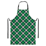 Saint Patrick's Day Irish Tartan Print Bib Apron With Pocket