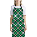 Saint Patrick's Day Irish Tartan Print Bib Apron With Pocket