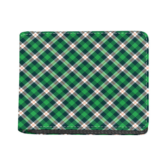 Saint Patrick's Day Irish Tartan Print Bifold Wallet