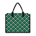 Saint Patrick's Day Irish Tartan Print Canvas Tote Bag