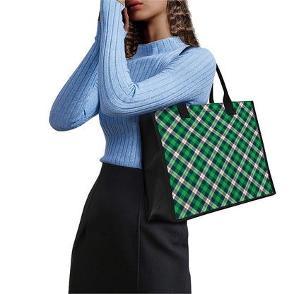 Saint Patrick's Day Irish Tartan Print Canvas Tote Bag