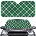Saint Patrick's Day Irish Tartan Print Car Windshield Sun Shade