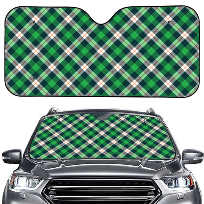 Saint Patrick's Day Irish Tartan Print Car Windshield Sun Shade