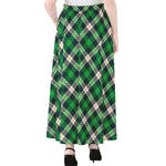 Saint Patrick's Day Irish Tartan Print Chiffon Maxi Skirt