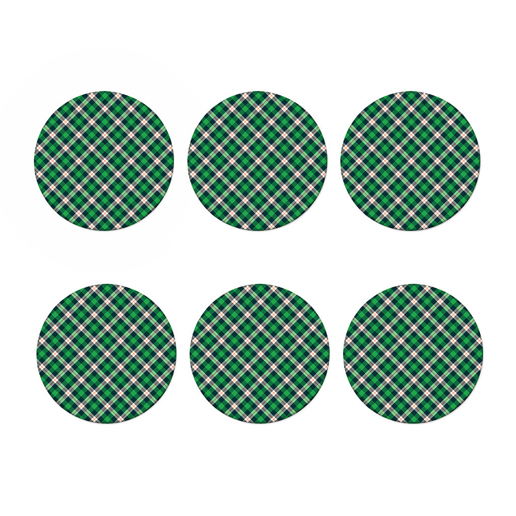 Saint Patrick's Day Irish Tartan Print Coaster Set