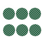 Saint Patrick's Day Irish Tartan Print Coaster Set