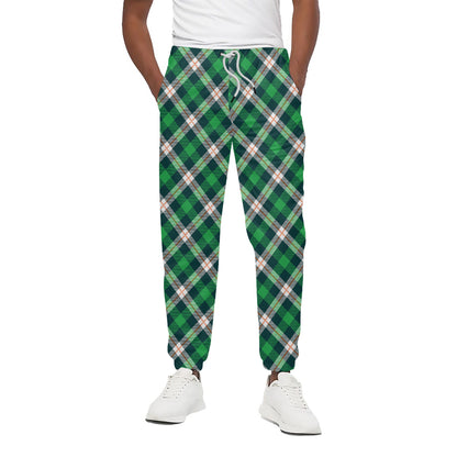 Saint Patrick's Day Irish Tartan Print Cotton Pants