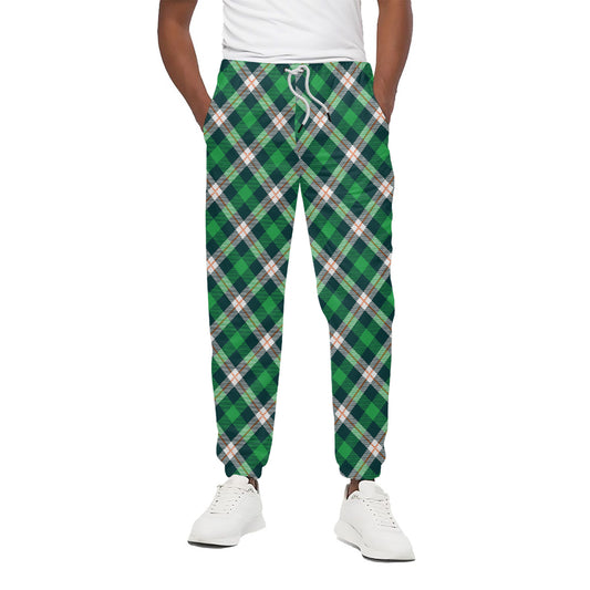 Saint Patrick's Day Irish Tartan Print Cotton Pants