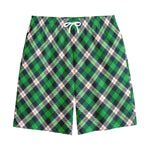 Saint Patrick's Day Irish Tartan Print Cotton Shorts