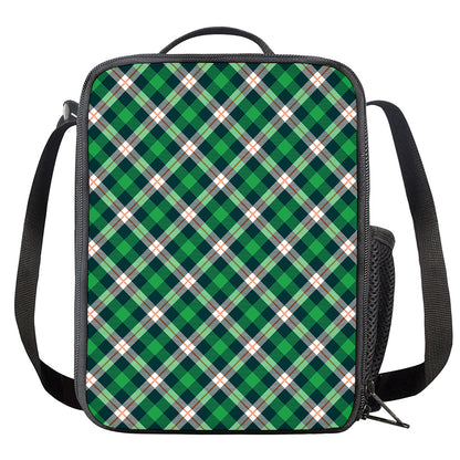 Saint Patrick's Day Irish Tartan Print Crossbody Lunch Bag
