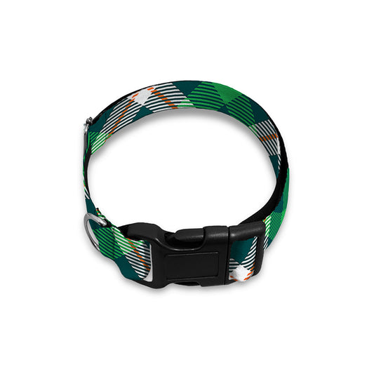 Saint Patrick's Day Irish Tartan Print Dog Collar