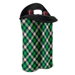 Saint Patrick's Day Irish Tartan Print Double Neoprene Wine Tote