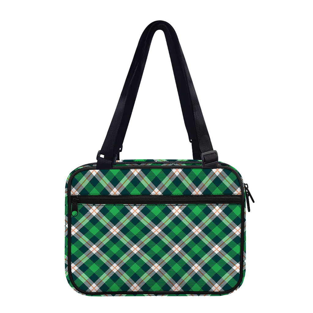 Saint Patrick's Day Irish Tartan Print Double Strap Bible Bag