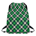 Saint Patrick's Day Irish Tartan Print Drawstring Backpack