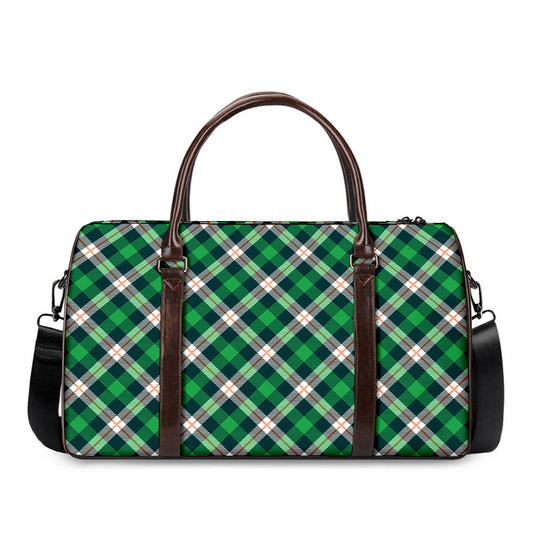 Saint Patrick's Day Irish Tartan Print Duffle Bag