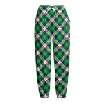 Saint Patrick's Day Irish Tartan Print Fleece Lined Knit Pants