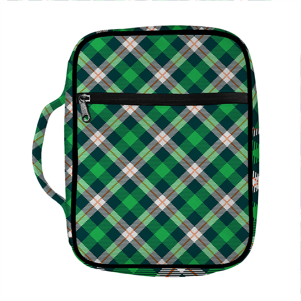 Saint Patrick's Day Irish Tartan Print Front Pocket Bible Bag