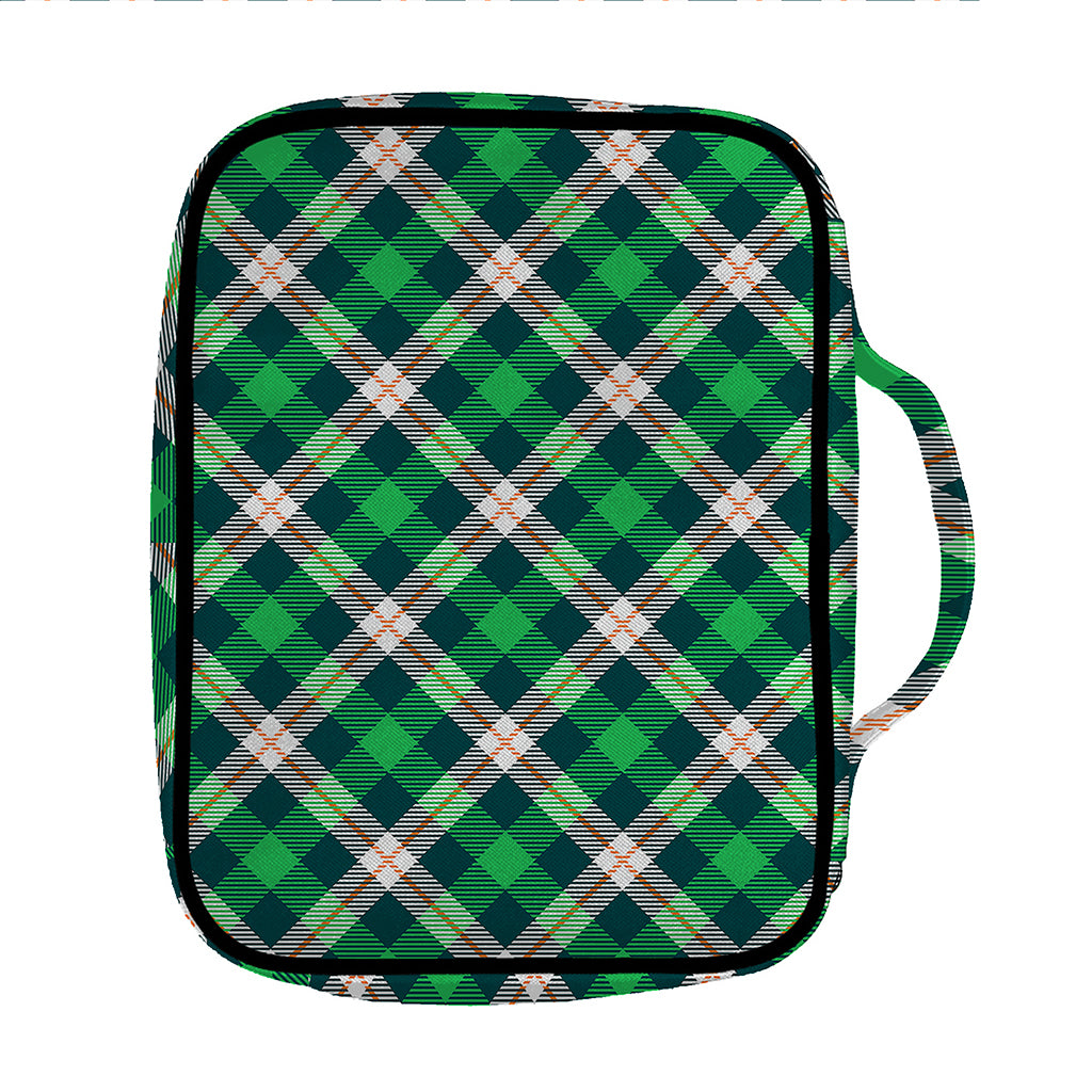 Saint Patrick's Day Irish Tartan Print Front Pocket Bible Bag