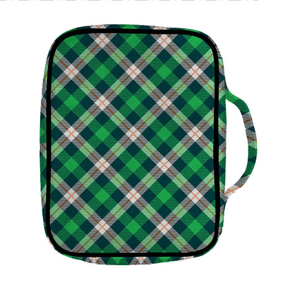 Saint Patrick's Day Irish Tartan Print Front Pocket Bible Bag