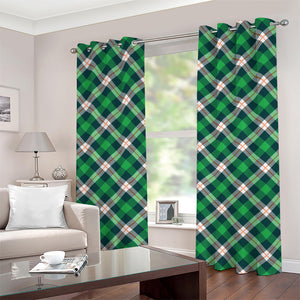 Saint Patrick's Day Irish Tartan Print Grommet Curtains