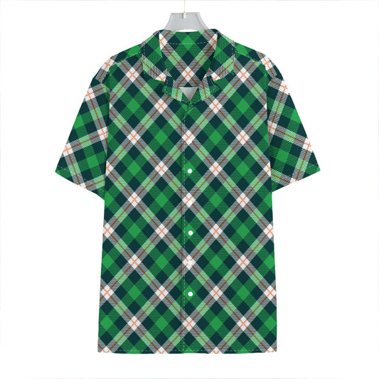 Saint Patrick's Day Irish Tartan Print Hawaiian Shirt