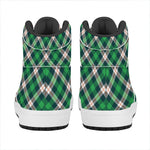 Saint Patrick's Day Irish Tartan Print High Top Leather Sneakers