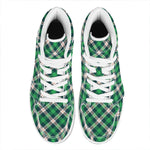 Saint Patrick's Day Irish Tartan Print High Top Leather Sneakers