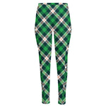 Saint Patrick's Day Irish Tartan Print High-Waisted Pocket Leggings