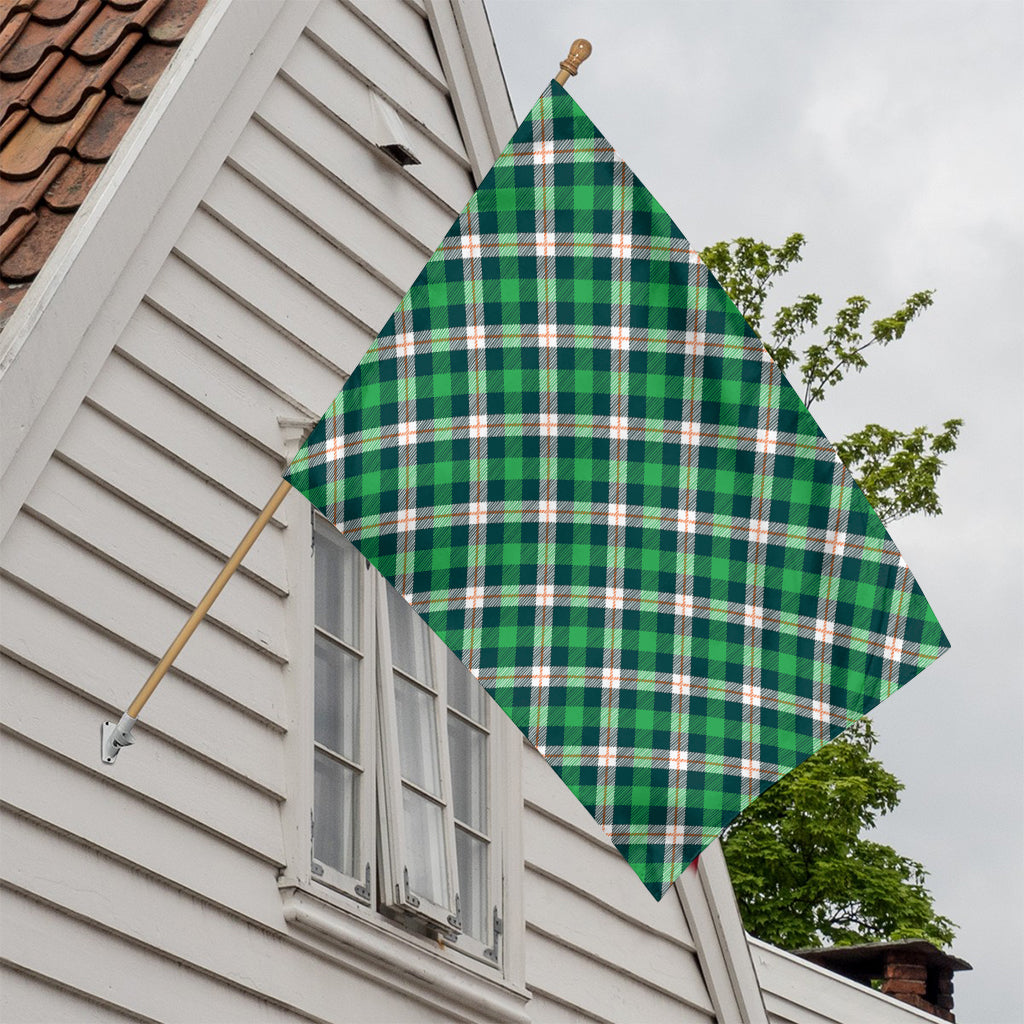 Saint Patrick's Day Irish Tartan Print House Flag