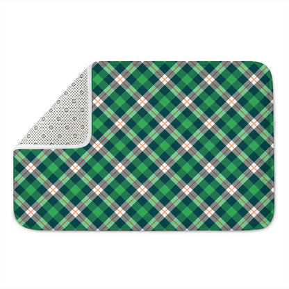 Saint Patrick's Day Irish Tartan Print Indoor Door Mat