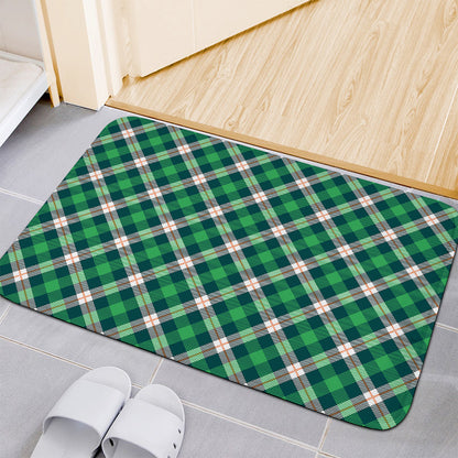 Saint Patrick's Day Irish Tartan Print Indoor Door Mat